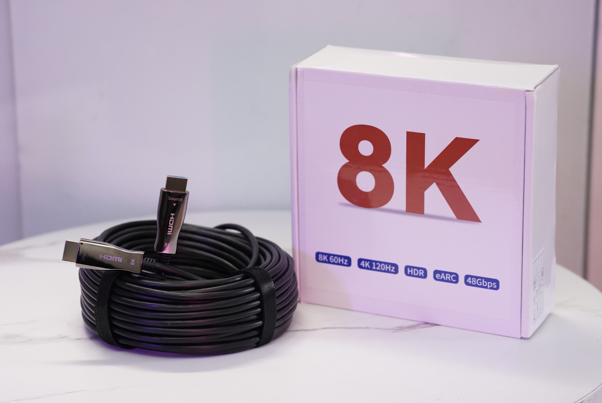 OPTIXEL — cable y caja 8K